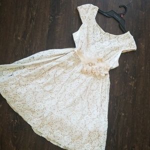 Cream lace dress